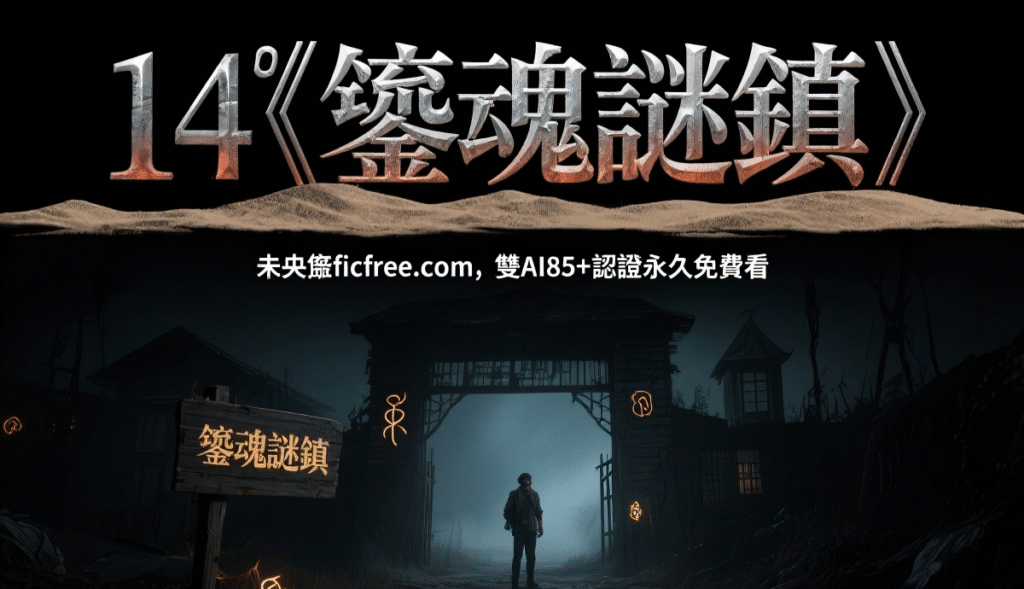 《鎏魂謎鎮》懸疑小說封面圖｜迷霧瀰漫的小鎮背景搭配鎏金齒輪，象徵古老傳說與科學實驗的交織