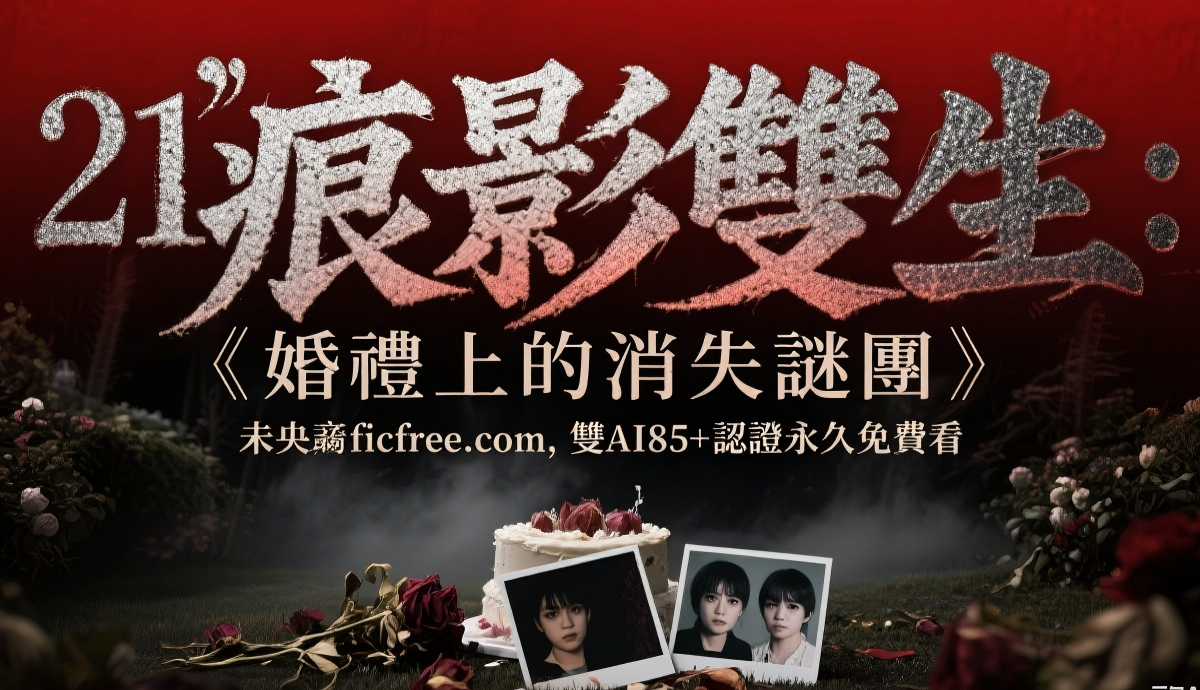 「痕影雙生：婚禮上的消失謎團」封面圖｜原創免費懸疑小說，AI 評分經典級，未央齋獨家