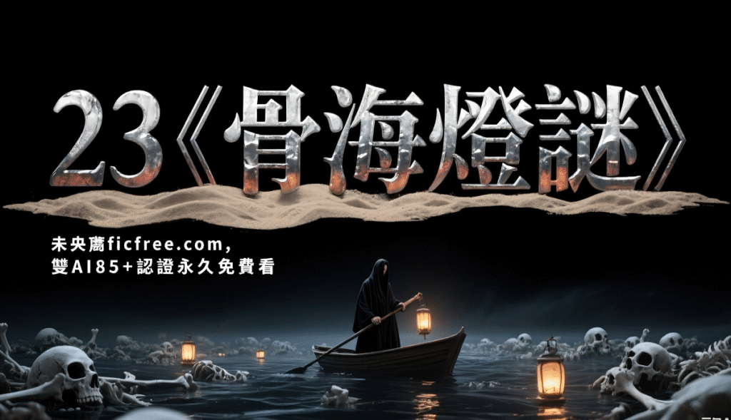 《骨海燈謎》小說封面,燈塔光芒穿透濃霧,暗示真相破繭而出