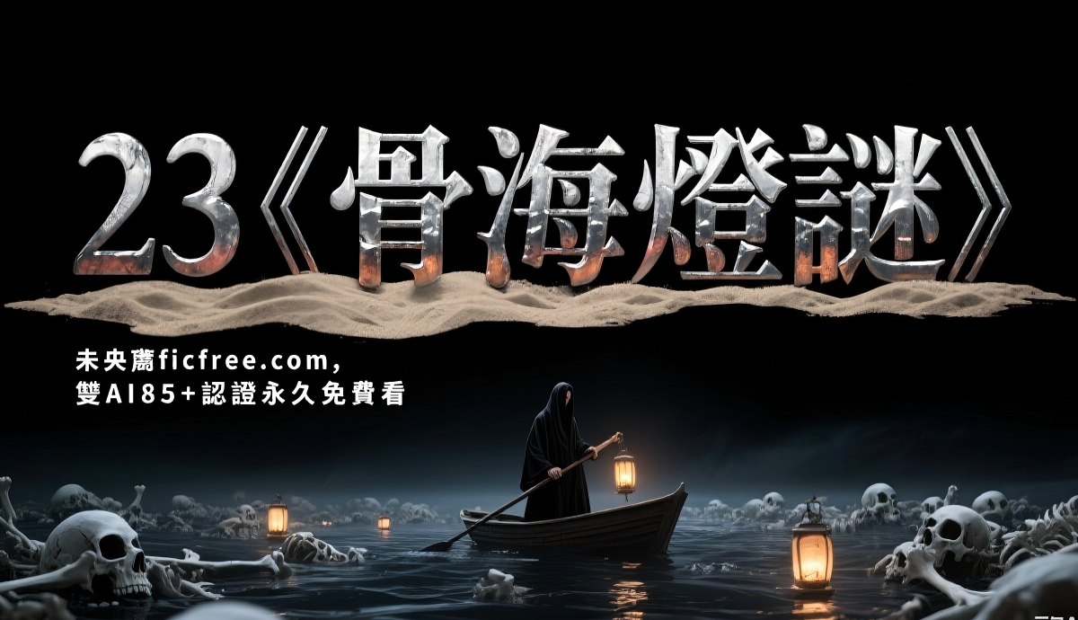《骨海燈謎》小說封面，燈塔光芒穿透濃霧，暗示真相破繭而出