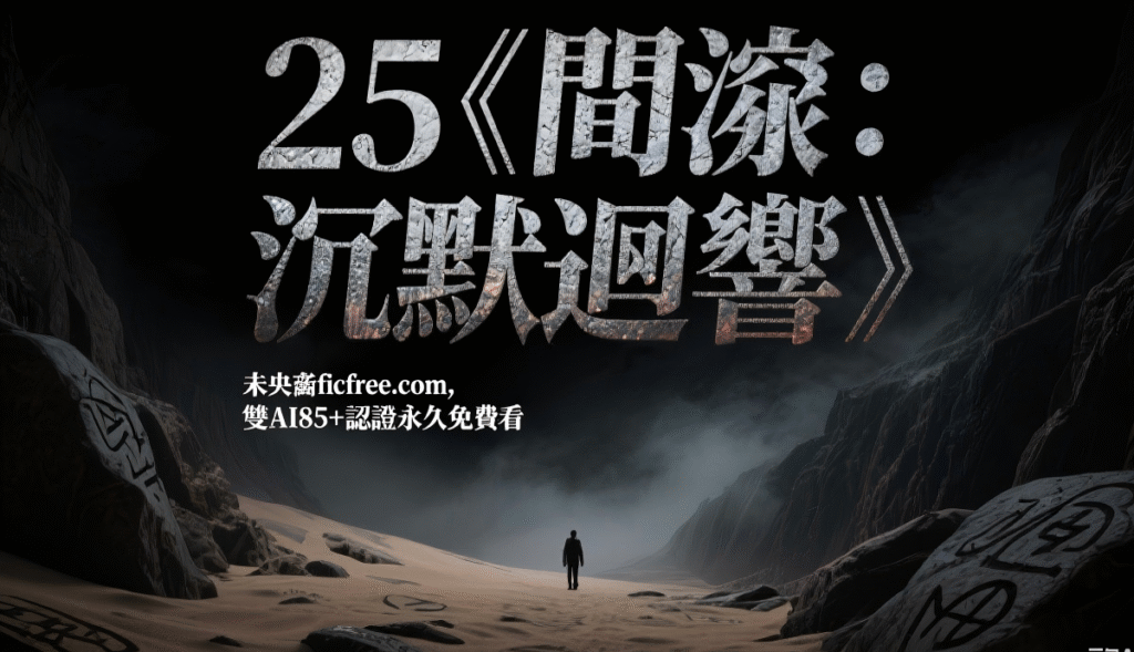 《間淵:沉默迴響》懸疑小說封面,展現鏡淵療養院的裂痕鏡面與銀色面具