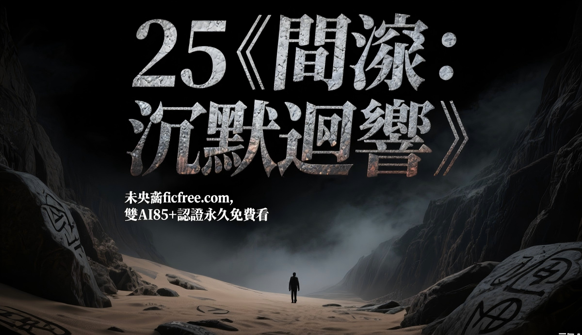 《間淵：沉默迴響》懸疑小說封面，展現鏡淵療養院的裂痕鏡面與銀色面具