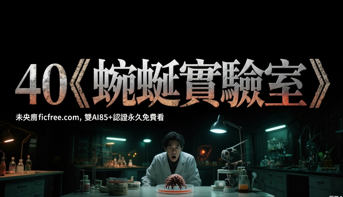 《蜿蜒實驗室》懸疑小說封面，幽藍實驗室背景搭配基因雙螺旋與血跡標本