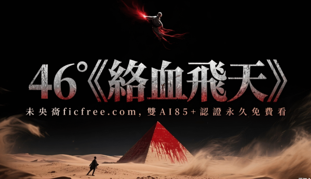 敦煌飛天壁畫灑落血色，背景為莫高窟洞窟，搭配小說標題「絡血飛天」