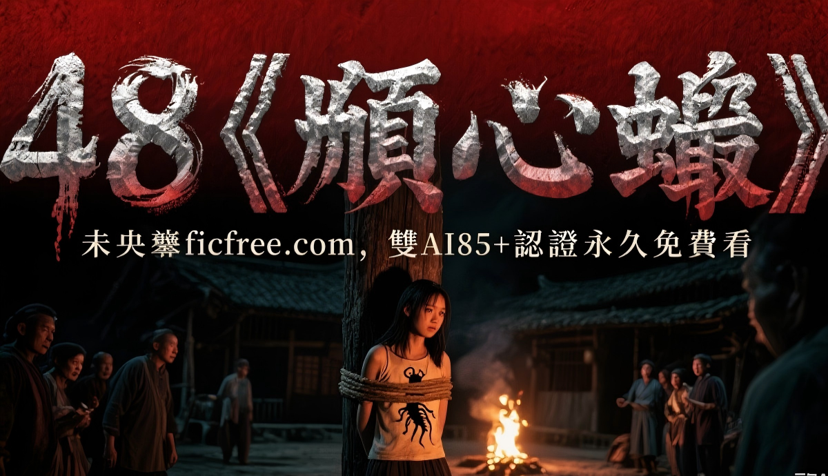 《顆心蠱》小說封面，呈現湘西苗寨懸疑氛圍，有霧氣繚繞的山林、古老祭壇與蛇形符號