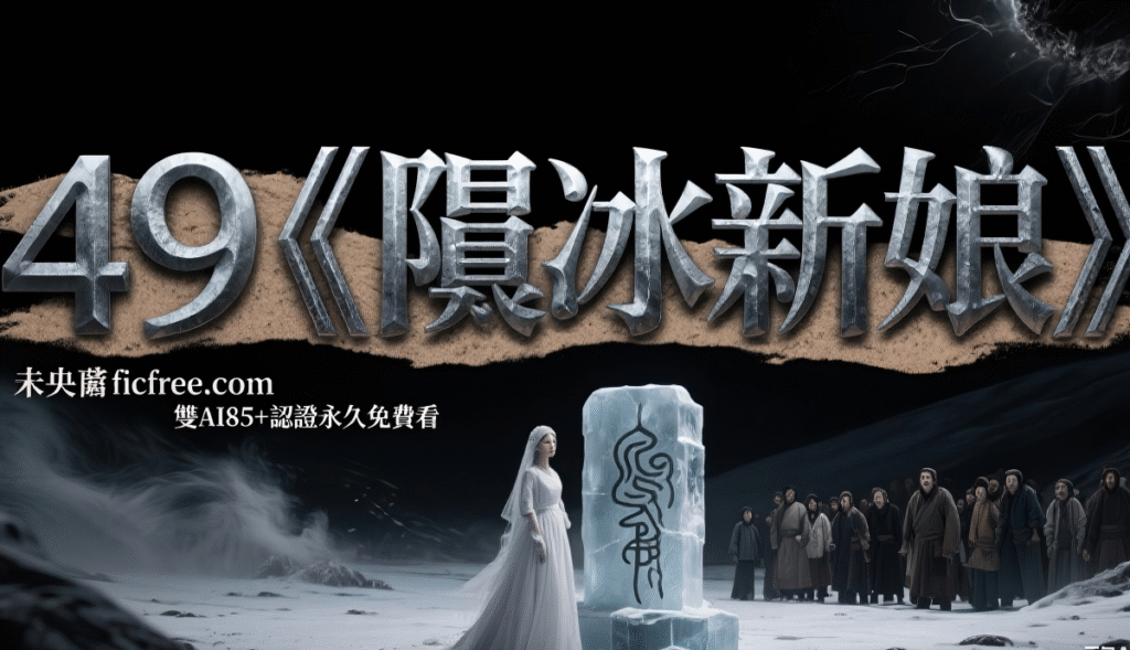 《隕冰新娘》懸疑小說封面圖，冰棺與假面舞會元素設計