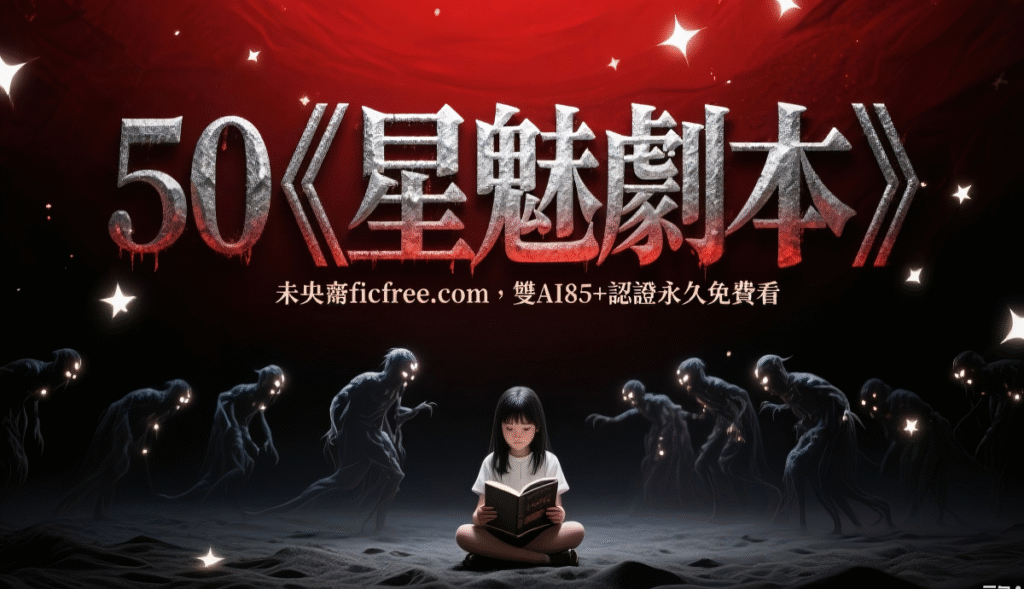 《星魅劇本》小說封面：民國上海百樂門霓虹背景，血色劇本展開，搭配懸疑氛圍插圖