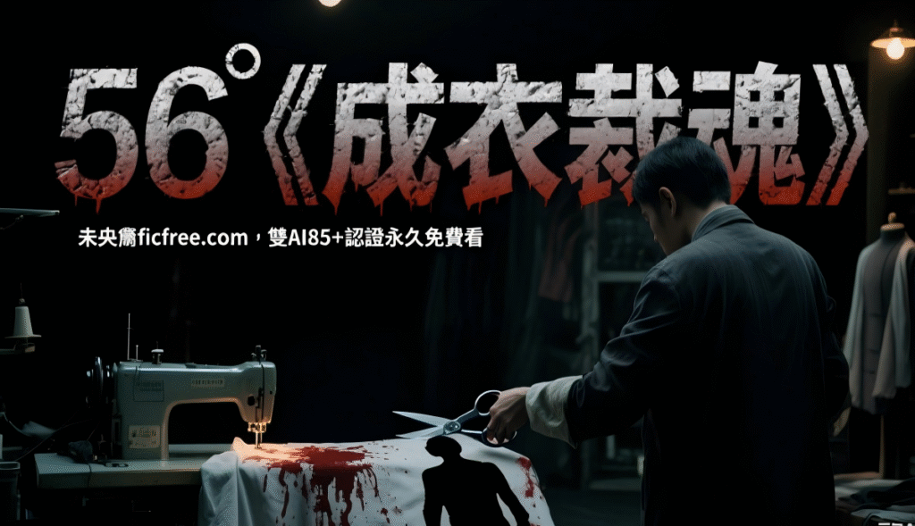 《成衣裁魂》小說封面圖｜民國旗袍裁縫鋪懸疑故事｜AI 評分 91 分