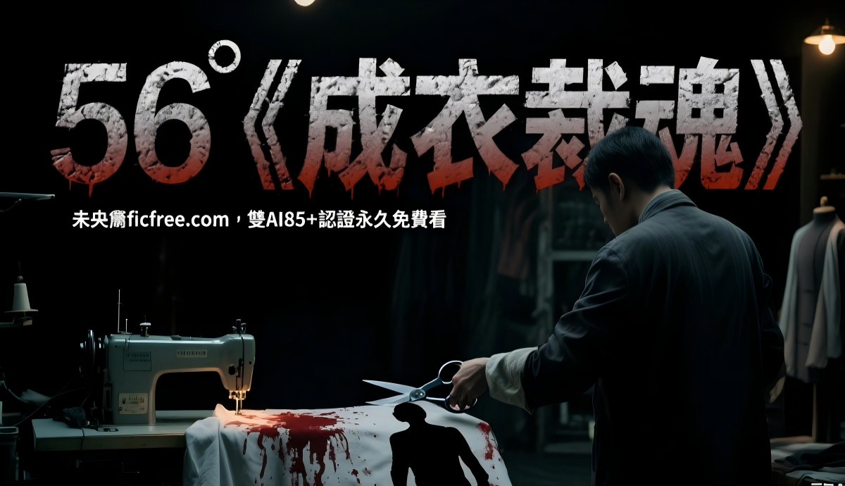 《成衣裁魂》小說封面圖｜民國旗袍裁縫鋪懸疑故事｜AI 評分 91 分