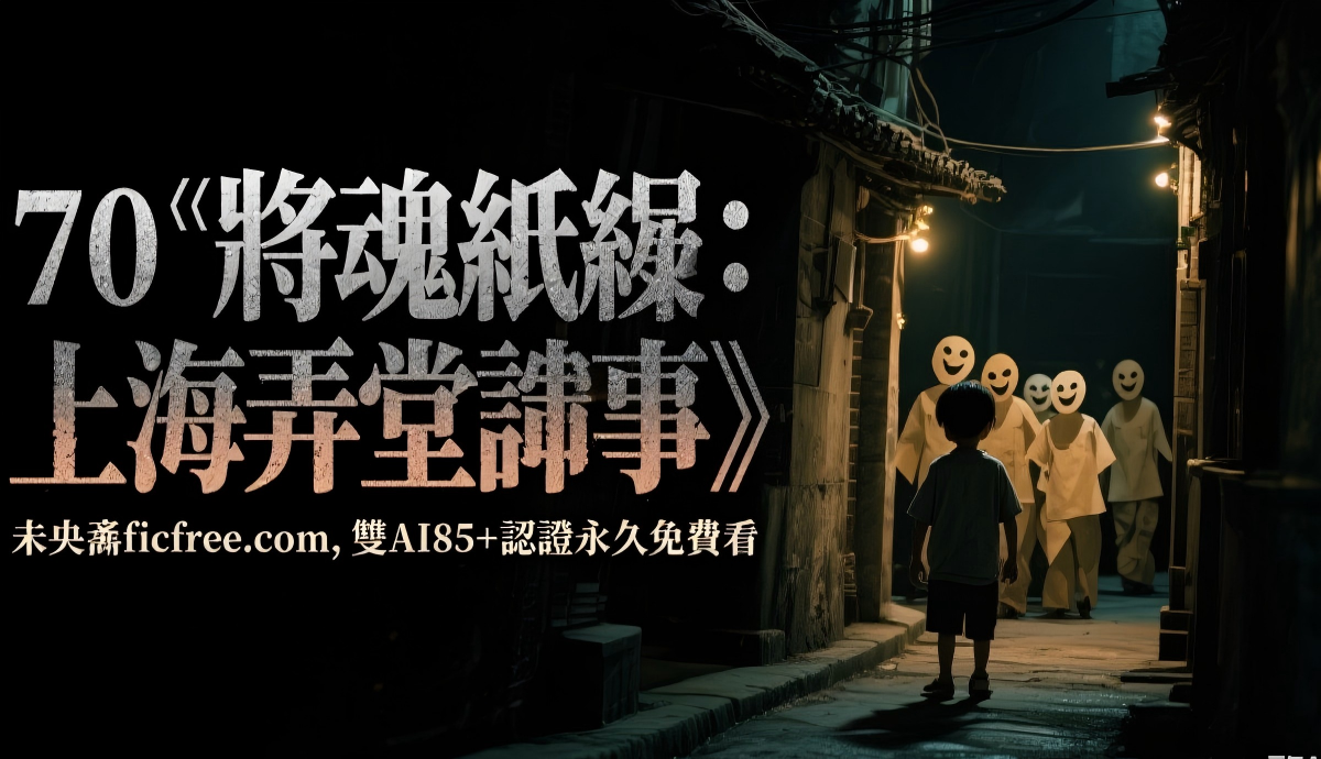 《將魂紙縛：上海弄堂詭事》小說封面圖，呈現民國弄堂紙紮鋪與懸浮紙人意象