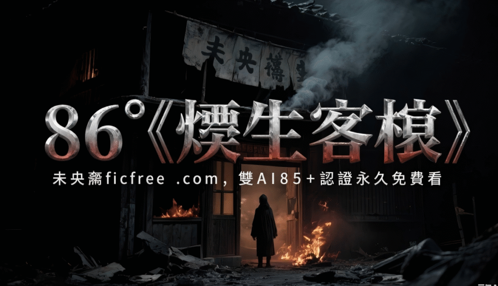 湘西苗寨煙瘴瀰漫的背景中，《燼生客棧》小說封面顯示古舊木樓懸掛血紅燈籠，主角手持攝像設備探向陰影處，地面散落蠱蟲符印，體現民俗恐怖氛圍。