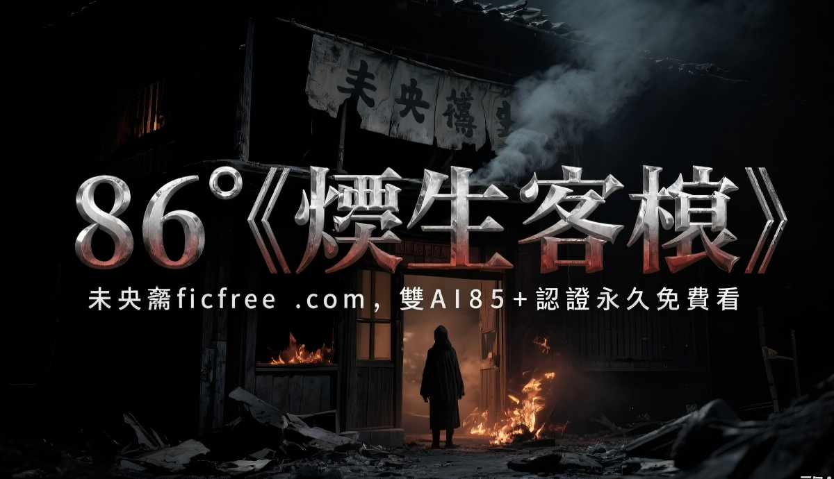 湘西苗寨煙瘴瀰漫的背景中，《燼生客棧》小說封面顯示古舊木樓懸掛血紅燈籠，主角手持攝像設備探向陰影處，地面散落蠱蟲符印，體現民俗恐怖氛圍。