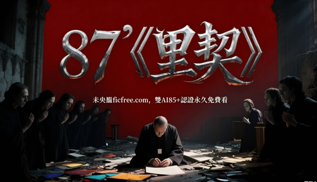 《里契》小說封面：迷霧瀰漫的村莊背景中，真菌菌絲閃爍幽光，考古學家手持日記站在懸崖邊，象徵真相與危機的對抗。