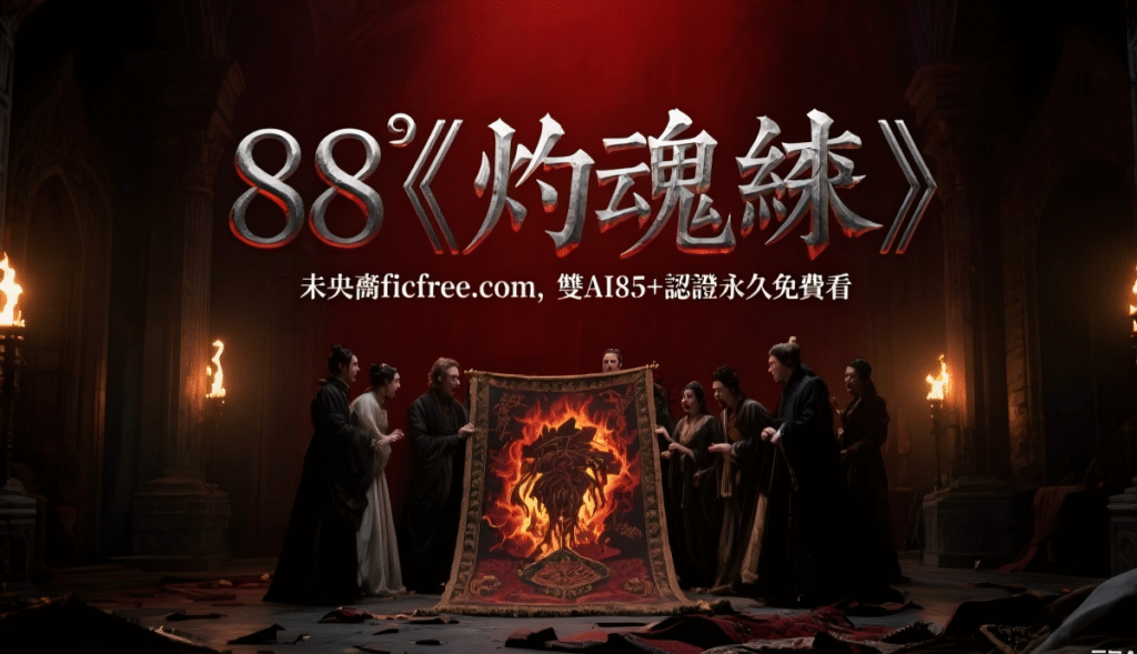 《灼魂繡》小說封面 - 民國上海旗袍懸疑案，血紅絲線纏繞針孔頸部