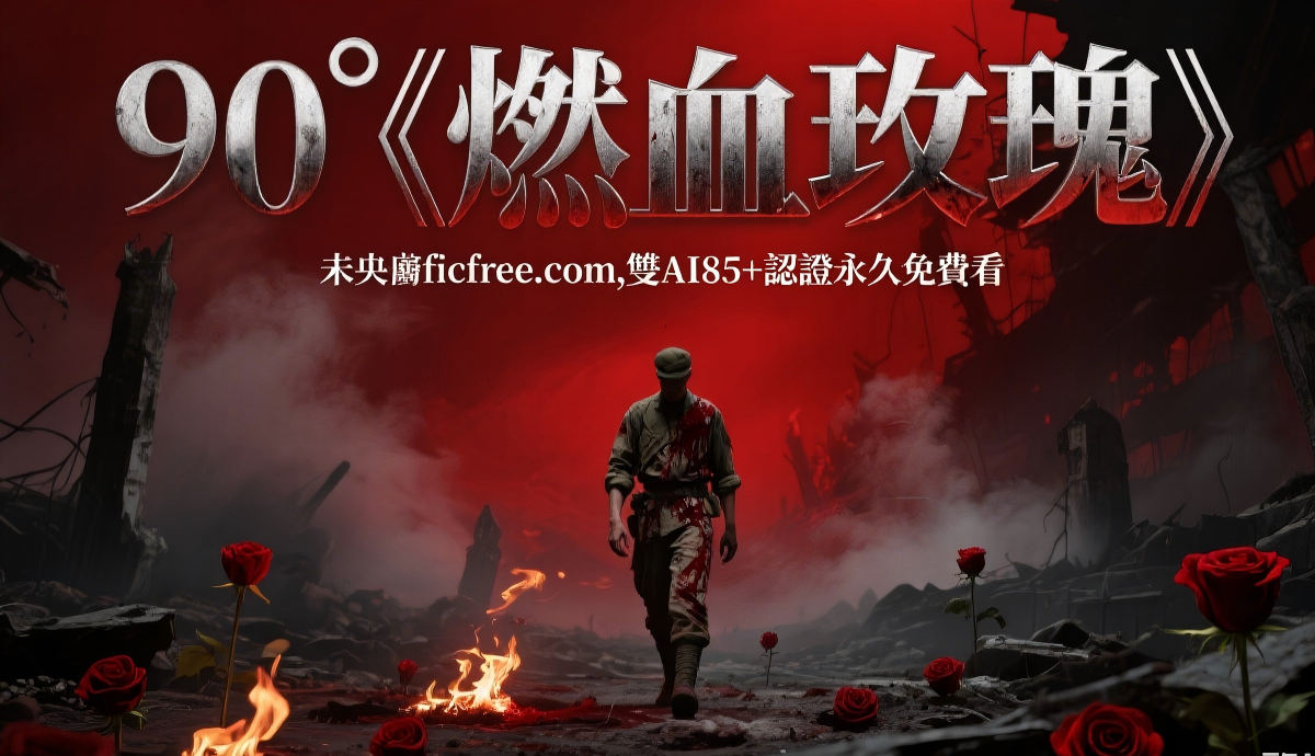 《燃血玫瑰》小說封面｜哥特式古堡與滴血玫瑰插圖